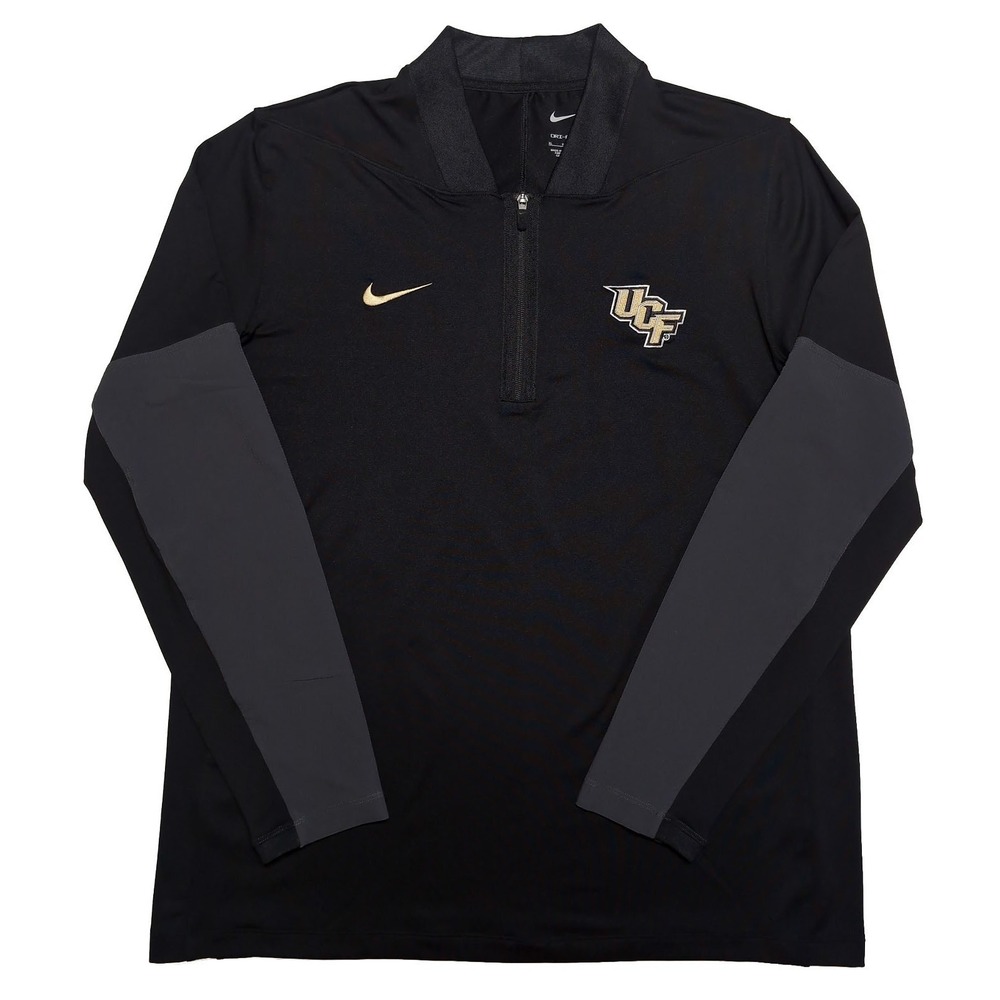 NIKE UCF Knights 1/2 Zip Pullover Black Gray Men's XL ~ Perfect!
